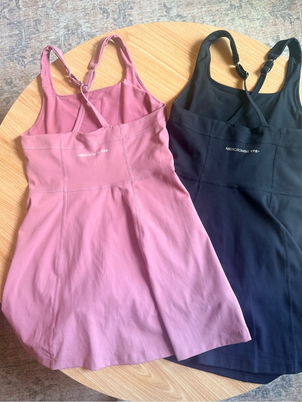 abercrombie kids Pink & Black Athletic Dresses Sleeveless with adjustable straps